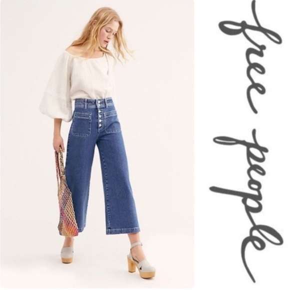 We The Free Denim - Free People Colette Wide-Leg Jeans